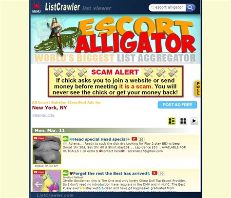 Read full review of Listcrawler and 5 comments Helpful 6 2 Share 5 Replies More H Hbaker560 of US Jun 06, 2018 148 pm EDT. . Alligator list crawlers